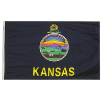 5x8 ft. Nylon Kansas Flag with Heading and Grommets