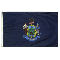 5x8 ft. Nylon Maine Flag with Heading and Grommets