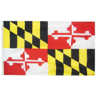 5x8 ft. Nylon Maryland Flag with Heading and Grommets