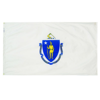 6x10 ft. Nylon Massachusetts Flag with Heading and Grommets