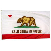 5x8 ft. Nylon California Flag with Heading and Grommets