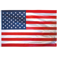 2.5x4 ft. Poly Cotton U.S. Flag Pole Hem Plain