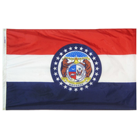 6x10 ft. Nylon Missouri Flag with Heading and Grommets