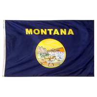 5x8 ft. Nylon Montana Flag with Heading and Grommets