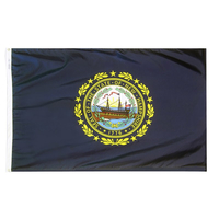 5x8 ft. Nylon New Hampshire Flag with Heading and Grommets