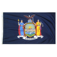 4x6 ft. Nylon New York Flag with Heading and Grommets