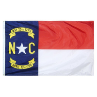 2x3 ft. Nylon North Carolina Flag with Heading and Grommets