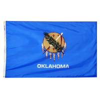 2x3 ft. Nylon Oklahoma Flag with Heading and Grommets