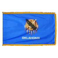 4x6 ft. Nylon Oklahoma Flag Pole Hem and Fringe