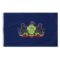 6x10 ft. Nylon Pennsylvania Flag with Heading and Grommets