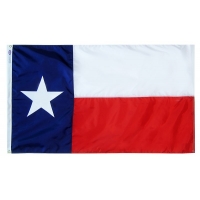 12x18 ft. Strong Polyester Texas Flag with Roped Header