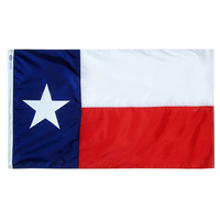 12x18 in. Poly Cotton Printed Texas Flag-12 Pack