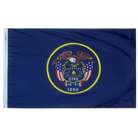 5x8 ft. Nylon Utah Flag with Heading and Grommets