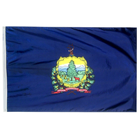 3x5 ft. Nylon Vermont Flag with Heading and Grommets