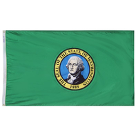 4x6 ft. Nylon Washington Flag with Heading and Grommets