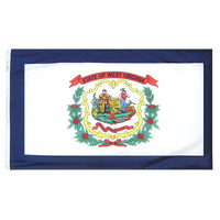 2x3 ft. Nylon West Virginia Flag with Heading and Grommets