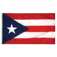 5x8 ft. Nylon Puerto Rico Flag with Heading and Grommets