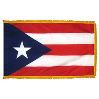 3x5 ft. Nylon Puerto Rico Flag Pole Hem and Fringe