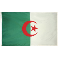 3x5 ft. Nylon Algeria Flag Pole Hem Plain