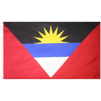 2x3 ft. Nylon Antigua/Barbuda Flag with Heading and Grommets