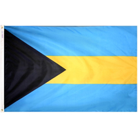 5x8 ft. Nylon Bahamas Flag with Heading and Grommets