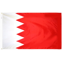 3x5 ft. Nylon Bahrain Flag Pole Hem Plain