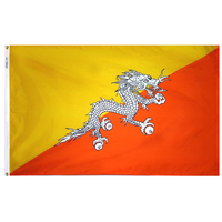 3x5 ft. Nylon Bhutan Flag with Heading and Grommets