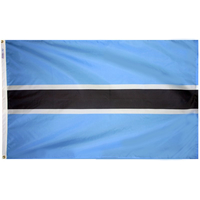2x3 ft. Nylon Botswana Flag with Heading and Grommets