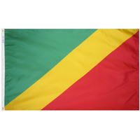 3x5 ft. Nylon Congo Republic Flag Pole Hem Plain