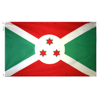 4x6 ft. Nylon Burundi Flag with Heading and Grommets
