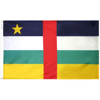 3x5 ft. Nylon Central African Republic Flag Pole Hem Plain