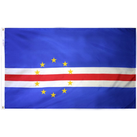 2x3 ft. Nylon Cape Verde Flag Pole Hem Plain