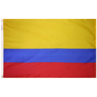 3x5 ft. Nylon Colombia Flag with Heading and Grommets
