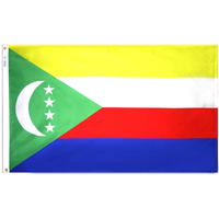 3x5 ft. Nylon Comoros Flag Pole Hem Plain