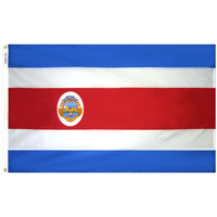 5x8 ft. Nylon Costa Rica Flag with Heading and Grommets