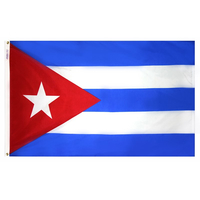4x6 ft. Nylon Cuba Flag Pole Hem Plain