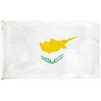 4x6 ft. Nylon Cyprus Flag Pole Hem Plain