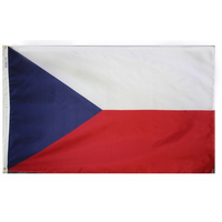 4x6 ft. Nylon Czech Republic Flag Pole Hem Plain