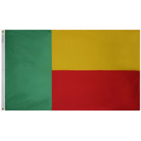 2x3 ft. Nylon Benin Flag Pole Hem Plain
