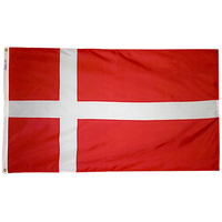 2x3 ft. Nylon Denmark Flag with Heading and Grommets