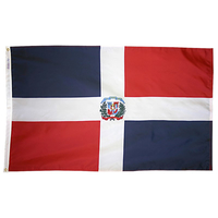 2x3 ft. Nylon Dominican Republic Flag with Heading and Grommets