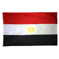 3x5 ft. Nylon Egypt Flag Pole Hem Plain
