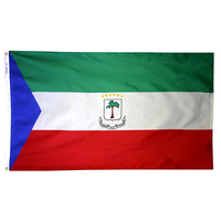 3x5 ft. Nylon Equatorial Guinea Flag Pole Hem Plain