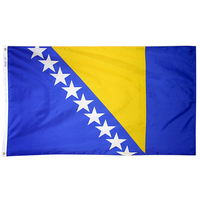 2x3 ft. Nylon Bosnia-Herzegovina Flag Pole Hem Plain