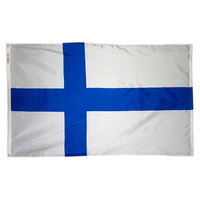 3x5 ft. Nylon Finland Flag Pole Hem Plain