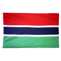 3x5 ft. Nylon Gambia Flag Pole Hem Plain