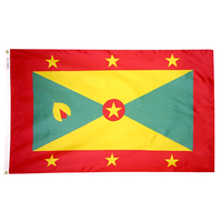 3x5 ft. Nylon Grenada Flag Pole Hem Plain