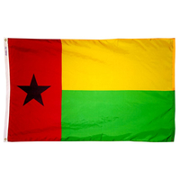 4x6 ft. Nylon Guinea Bissau Flag Pole Hem Plain