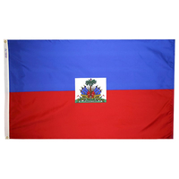 2x3 ft. Nylon Haiti Flag Pole Hem Plain