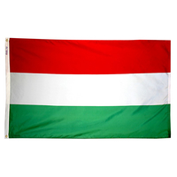 5x8 ft. Nylon Hungary Flag with Heading and Grommets